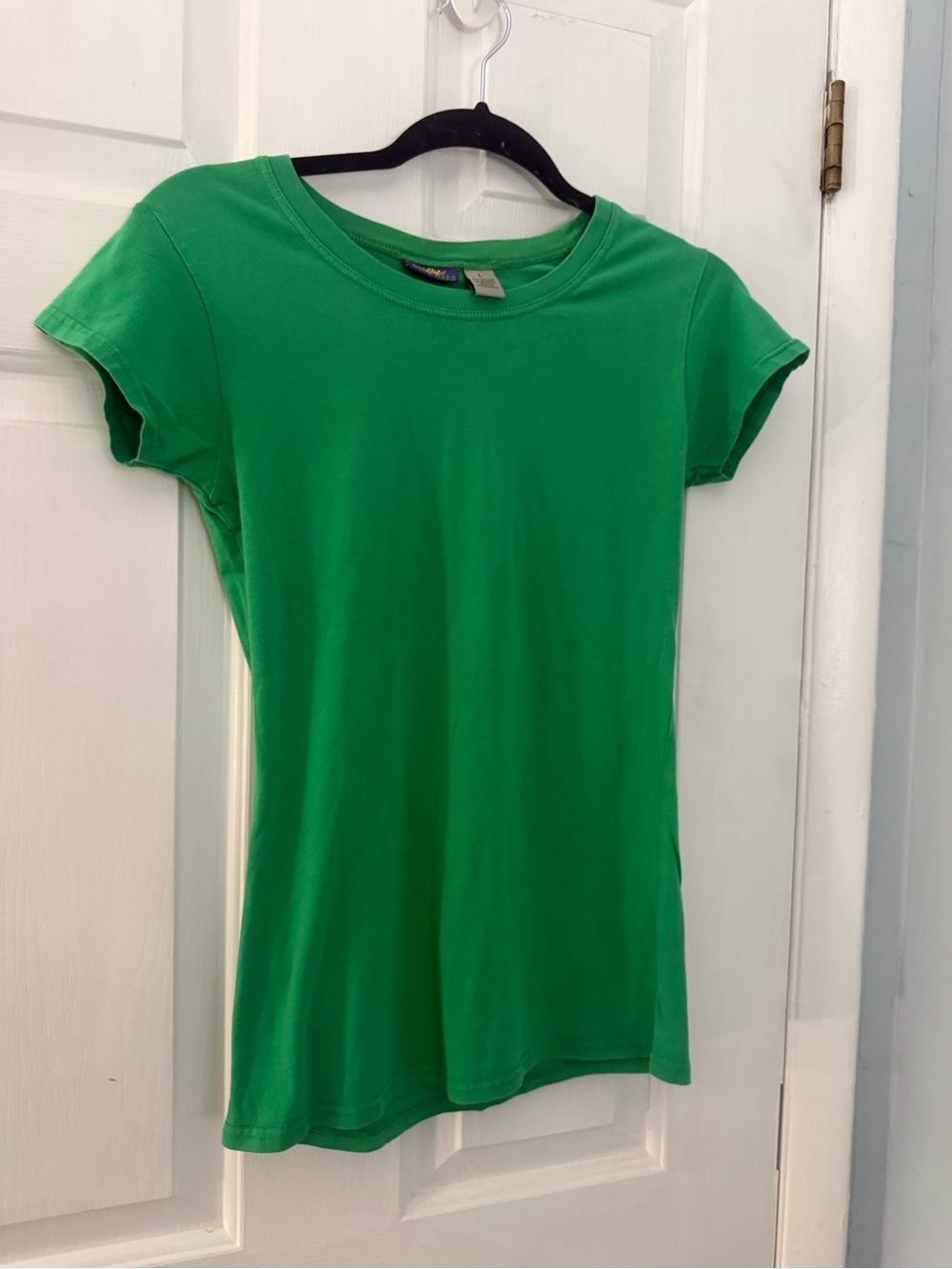 Blue Axes Women’s Large Green Fitted Stretch Short Sleeve T-Shirt